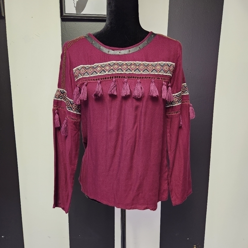 Bead and tassle shirt